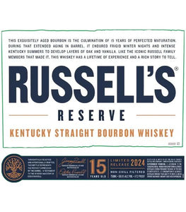 2024 Russell's Reserve 15 Year Old Kentucky Straight Bourbon Whiskey 750ml